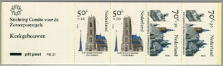 1985 Postzegelboekje no.31, Kerkgebouwen - Click Image to Close